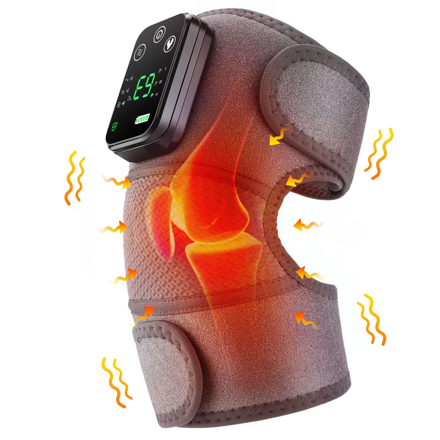Ultimate Knee Heating Massager - Soothing Hot Compress & Vibration Therapy for Joint Relief, Elbow & Shoulder Support, Perfect for Arthritis Pain Relief
