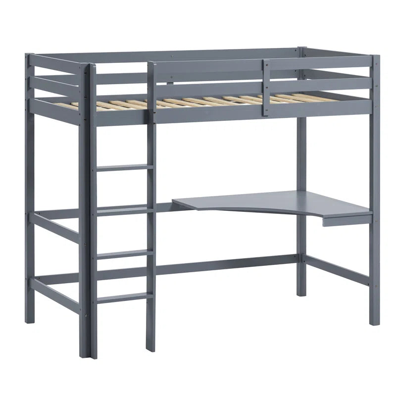 Muskoka Single (3') Bed Frames High Sleeper Loft Bed with Built-In-Desk