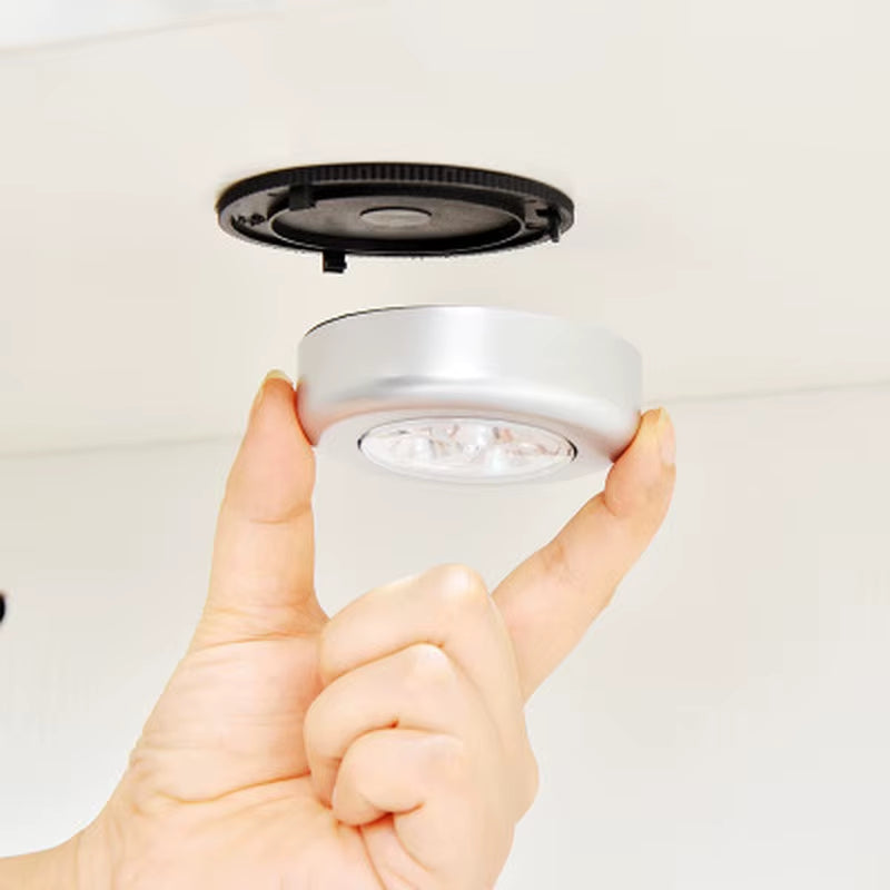 Stylish 3/4 LED Mini Touch Night Light - Wireless Cabinet & Outdoor Lamp for Kitchen & Wardrobe