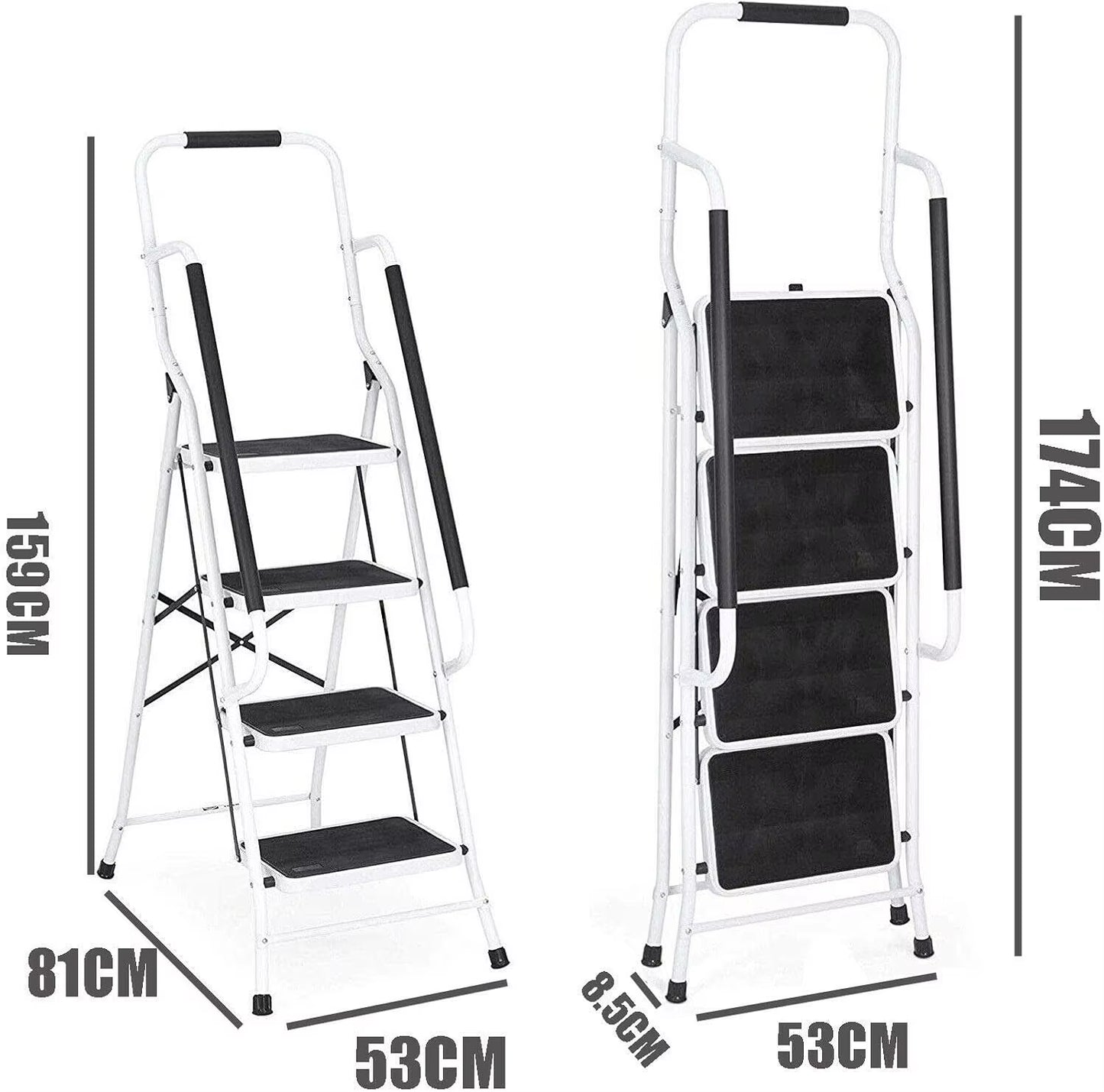 Portable Foldable Stepladder anti Slip Feet for Indoor or Outdoor use