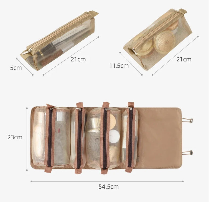 Versatile 4-in-1 Dustproof Storage Bag for Home and Travel - Perfect for Makeup, Toiletries, and More!