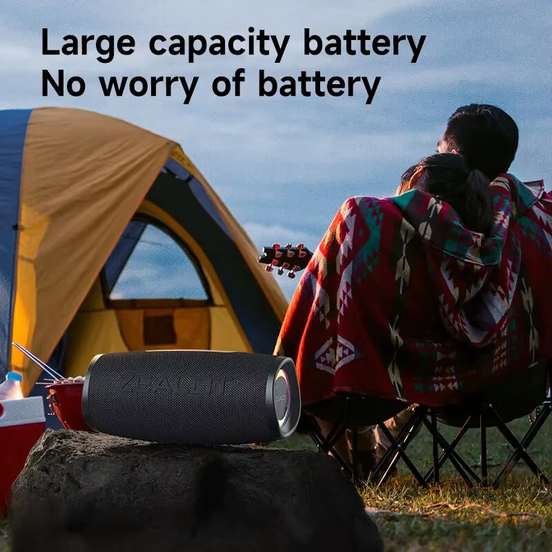 Powerful 40W IPX6 Waterproof Bluetooth Speaker with Exceptional Bass for Outdoor Adventures