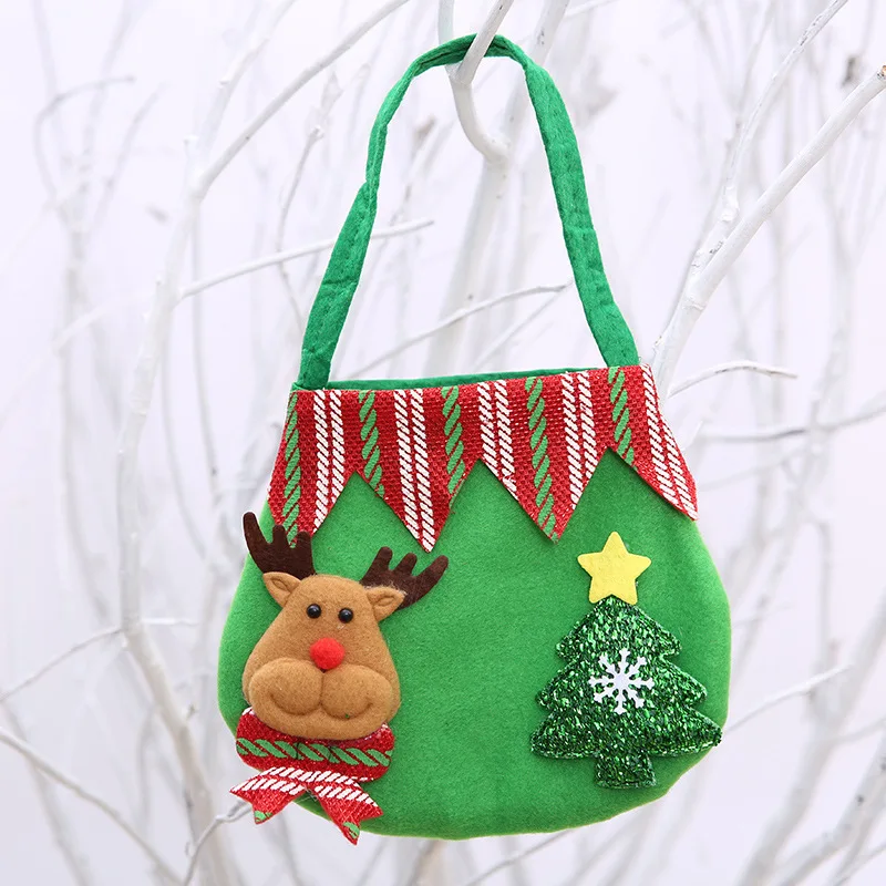 Festive Non-Woven Christmas Gift Bags - Perfect for Candy & Party Supplies