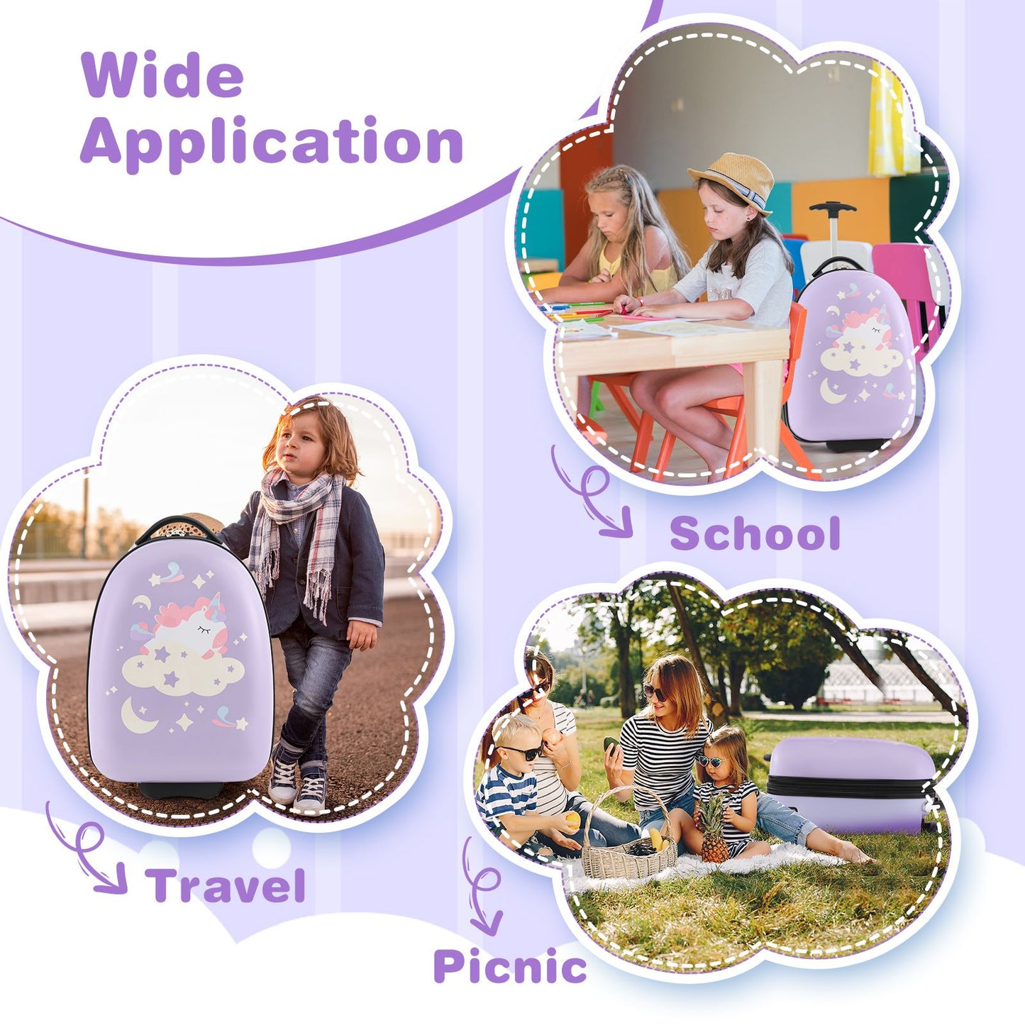 16 Inches Kids Carry-On Luggage with Wheels