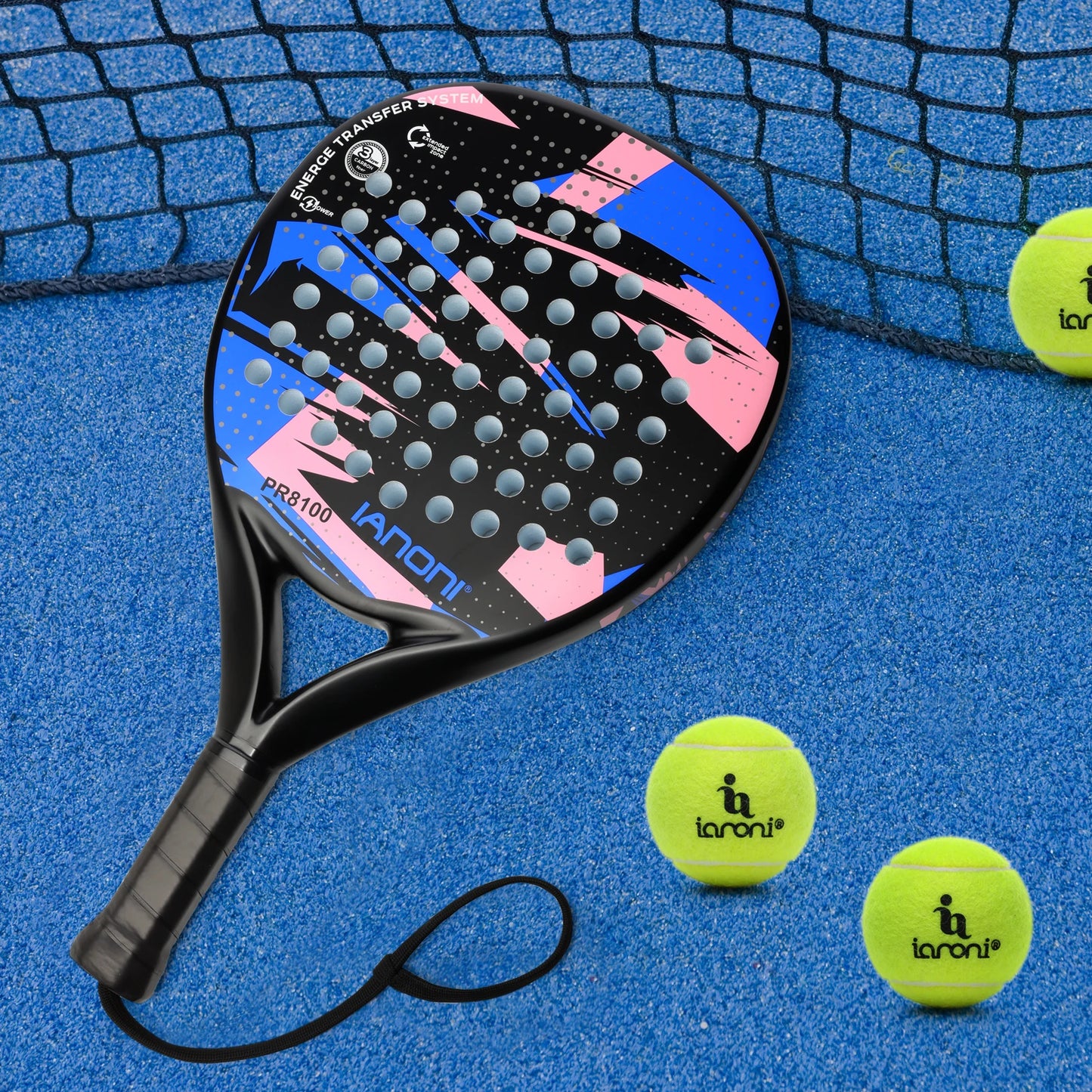 Lightweight Carbon Fiber Padel Racket with EVA Memory Foam Core - Ultimate Performance and Comfort