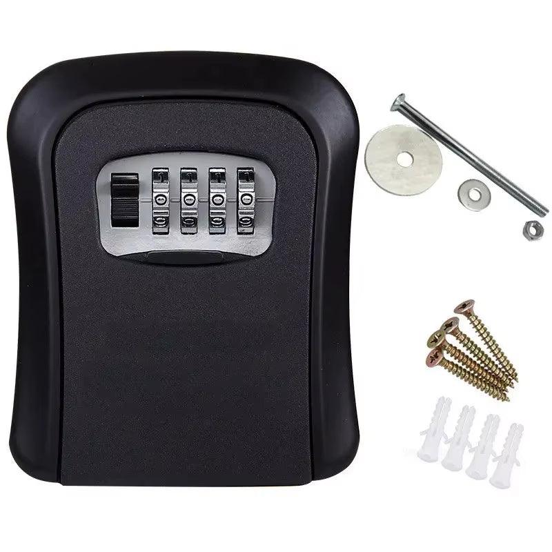 HomesshopUK wall mount key safe lock box with 4-digit combination and mounting hardware