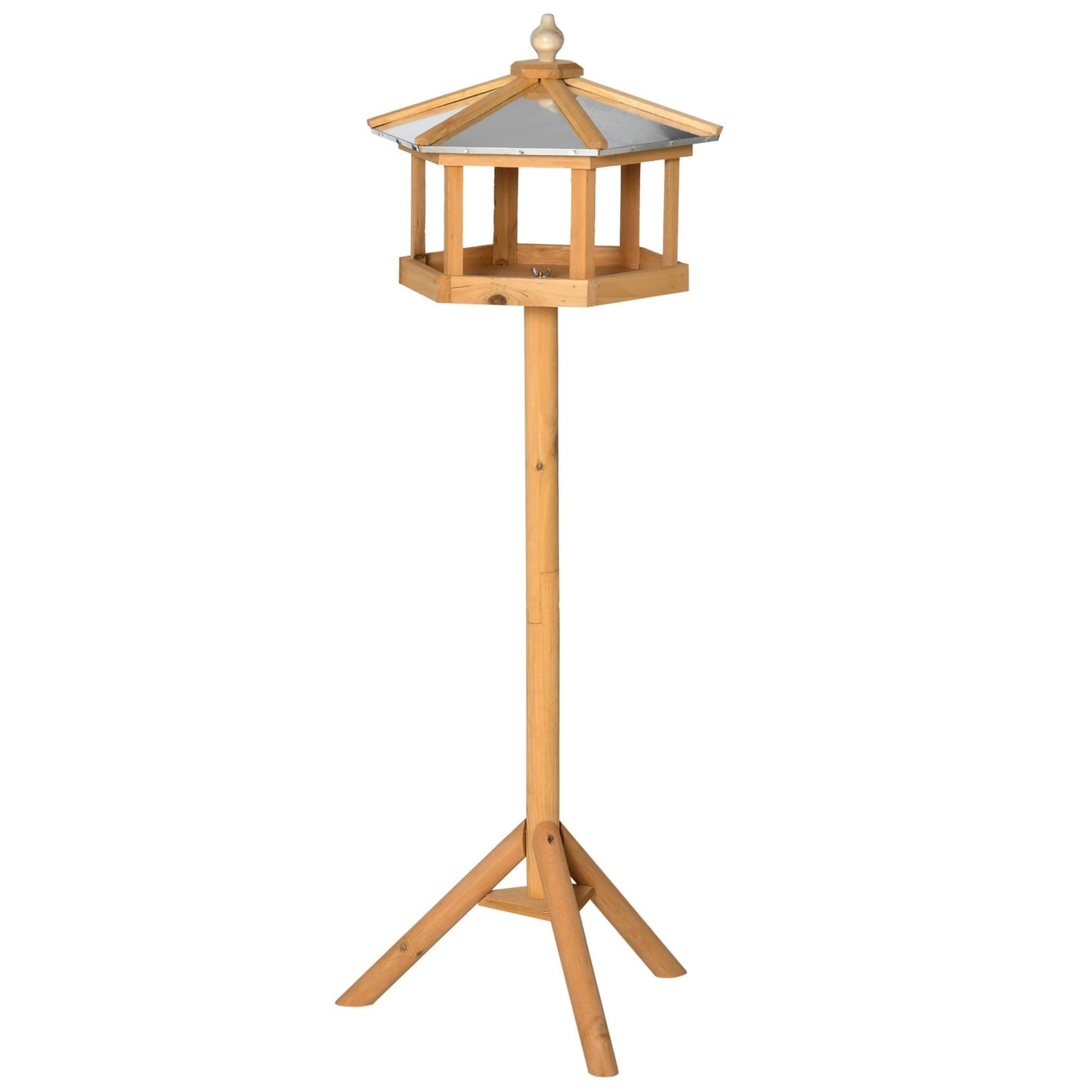 Bird Stand Feeder Table Feeding Station Garden Wood Coop Parrot Nesting Stand