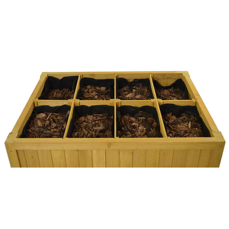 Cedar Wood 80Cm 8 Pocket Herb Garden Planter