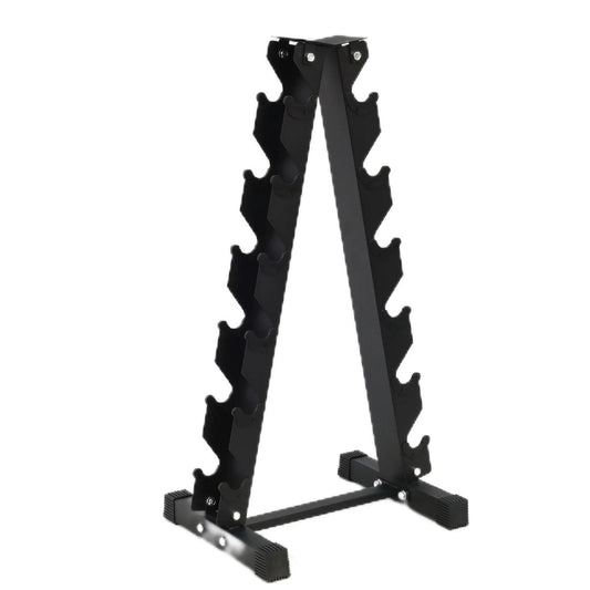 Dumbbell Rack A-shaped Dumbbell Stand for 6 Pairs of Dumbbells Weight Rack with Anti-slip Pads