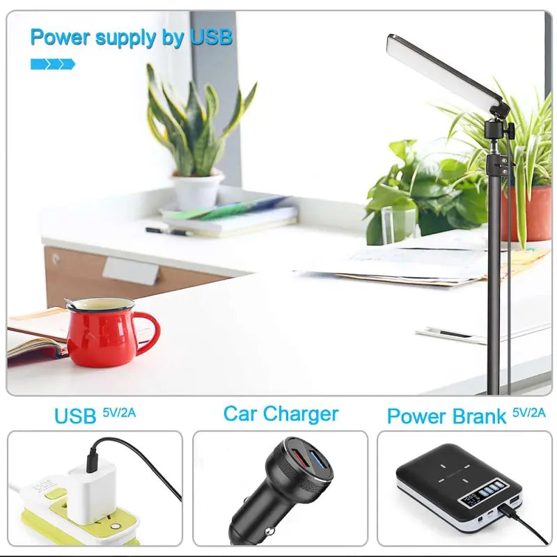Portable Outdoors Led Work Light USB Tripod Camping Lamp Spotlight SMD Telescopic Pillar Lamps Collapsible Outdoor Picnic Light