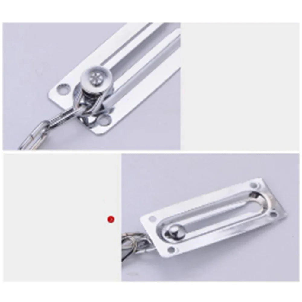 Security Door Chain Latch Stainless - Steel Silver Sliding Fastener Lock