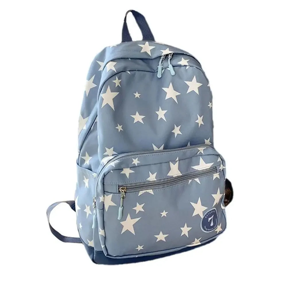 Star School Rucksack Korean Style Large Capacity Travel Backpack Nylon Travel Bag Student Back To School Casual Bookbag