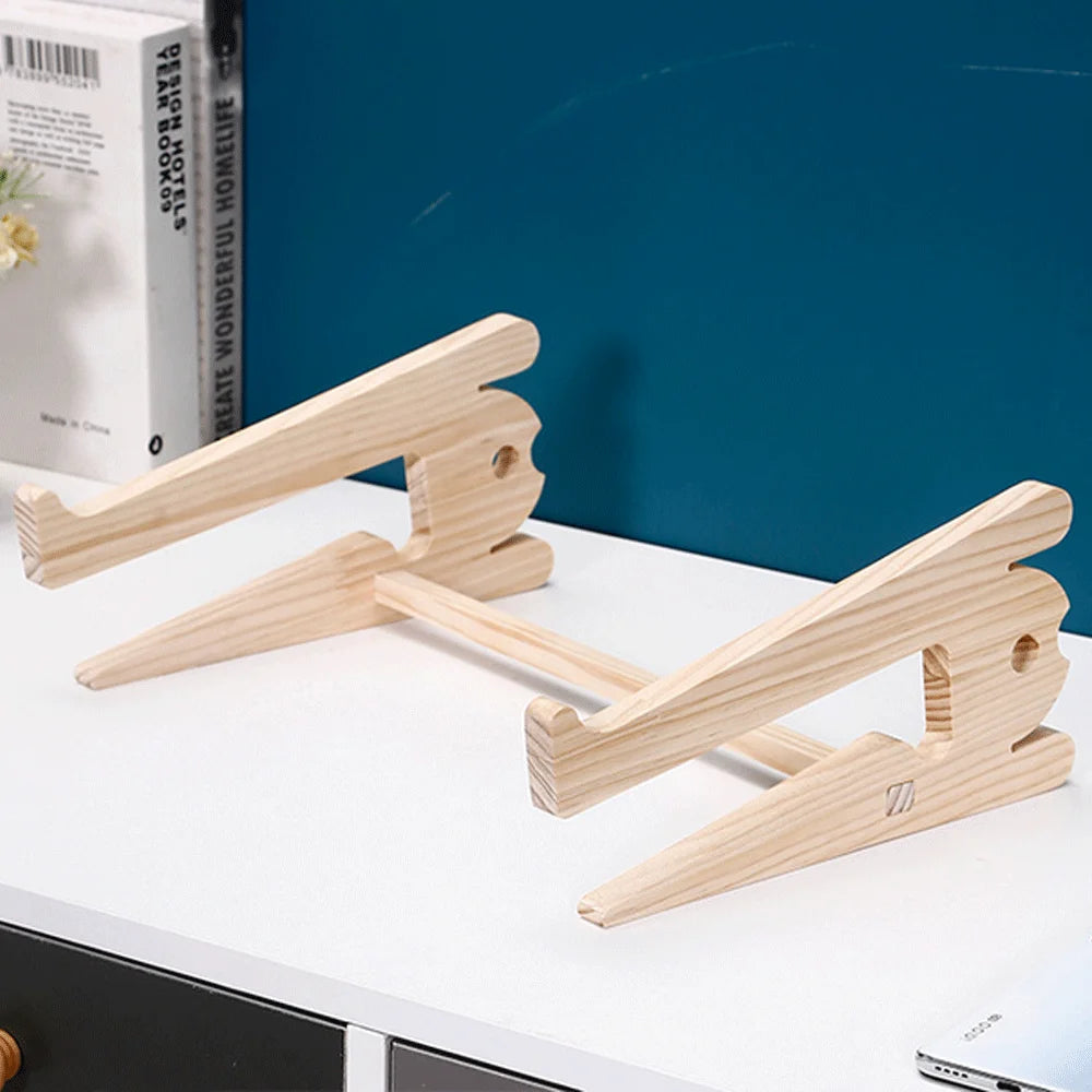 Solid Wood Laptop Stand Removable Vertical Bracket Cooling Base For Macbook Air Pro Accessories Convenient