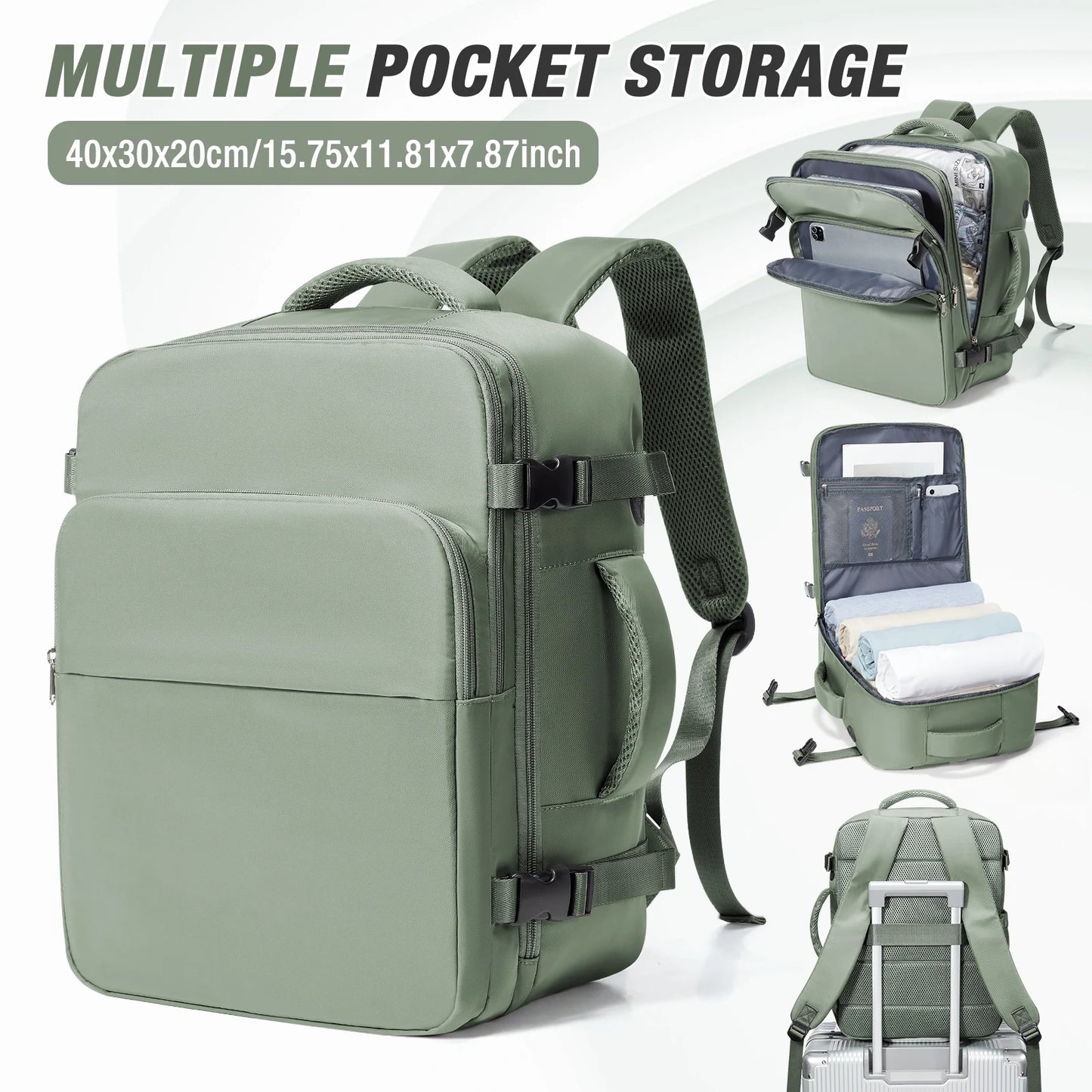 Cabin Luggage 40x30x20 Bag, Men's Backpack Large Capacity Multi-Pocket Travel Backpack, Airplane Backpack Men's Laptop Backpack