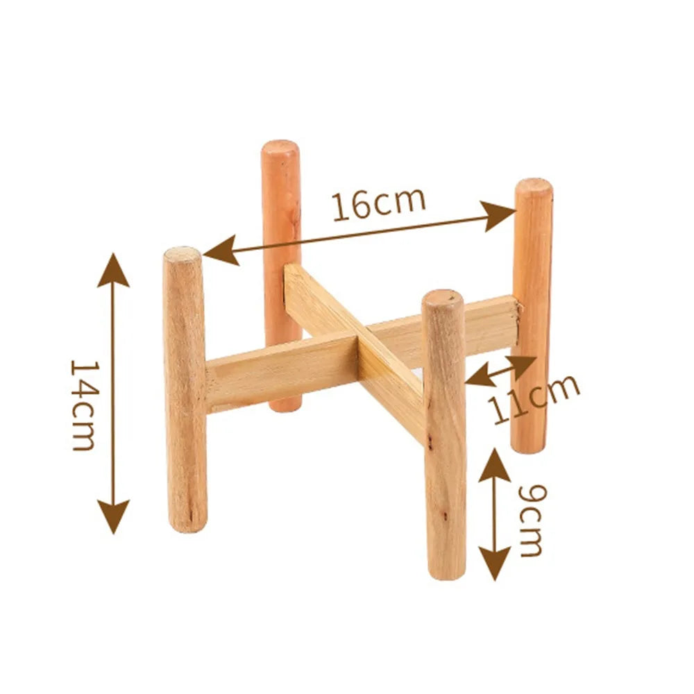 Floor-Standing Wood Flowerpot Holder Round Leg Gardening Supplies Flower Pot Base Home Decoration Desktop Ornament Plants Stand