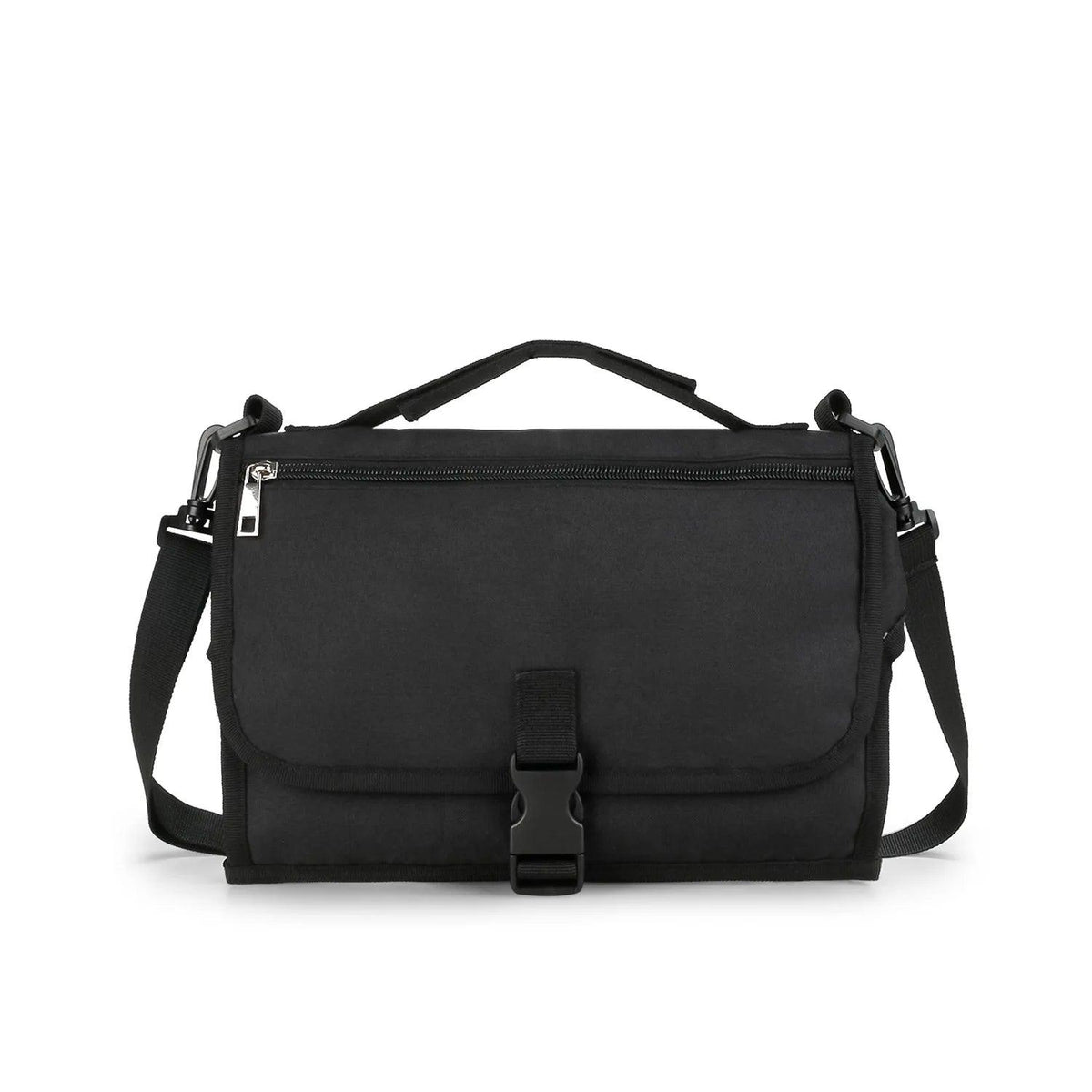 Black waterproof 3 in 1 portable baby diaper changing mat bag by HomesshopUK