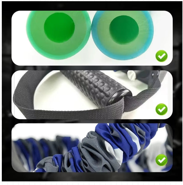 3-Way Natural Latex Resistance Band Arm Strength Tension Device Adjustable Chest Expander Training Fitness Tension Pull Rope