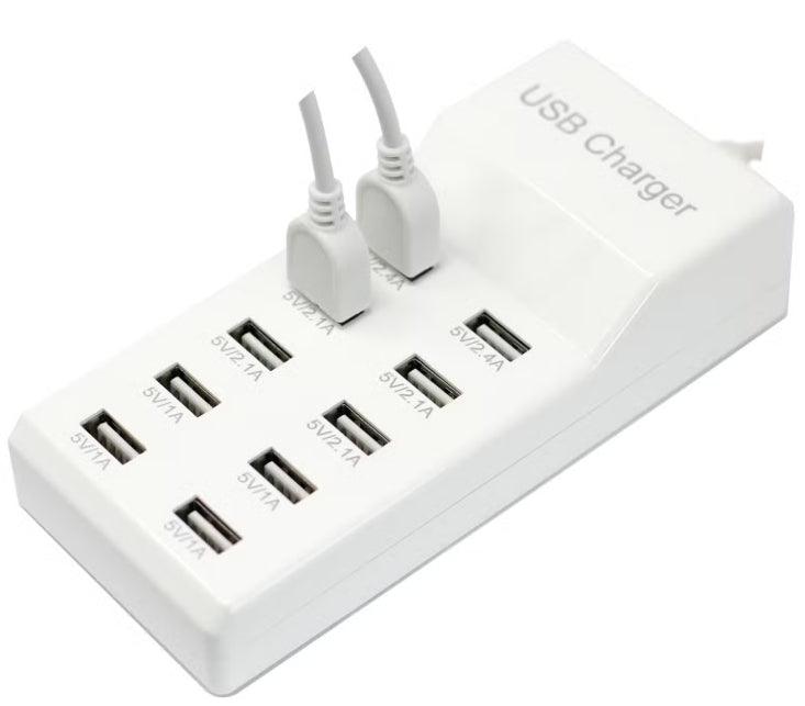 HomesshopUK 10-way USB charger travel accessory with multiple ports and connected cables