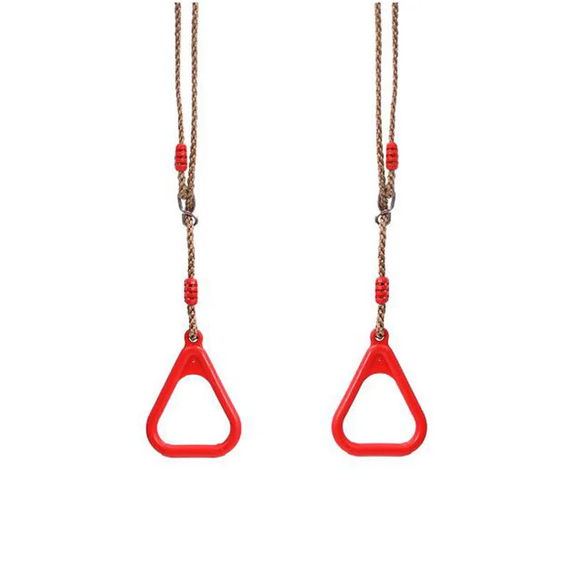 Kids Hanging Gymnastic Rings Indoor Outdoor Playground Swing