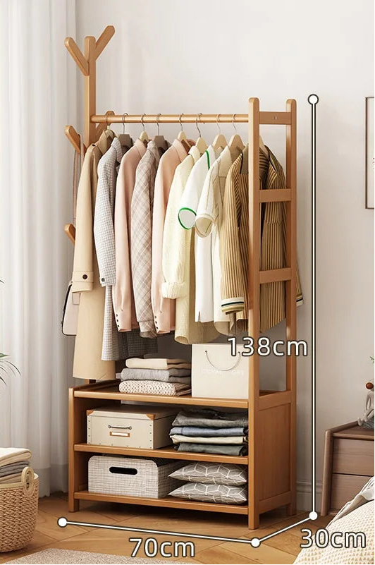 Coat rack floor bedroom hanger household multifunctional storage rack room simple modern bedroom storage cabinet