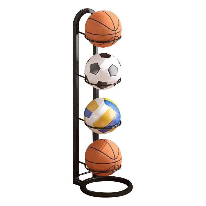 Space-Saving Sports Ball Storage Rack – Organized Holder for Balls and Accessories in Home, Garage or Gym