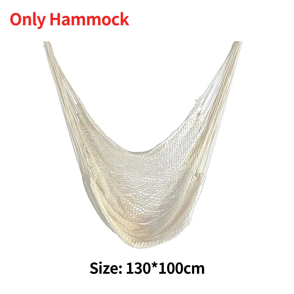 Outdoor Garden Hammock Tassel Canvas Swing Chair Hanging Bed Hiking Camping Hunting Foldable Hammock Photo Props