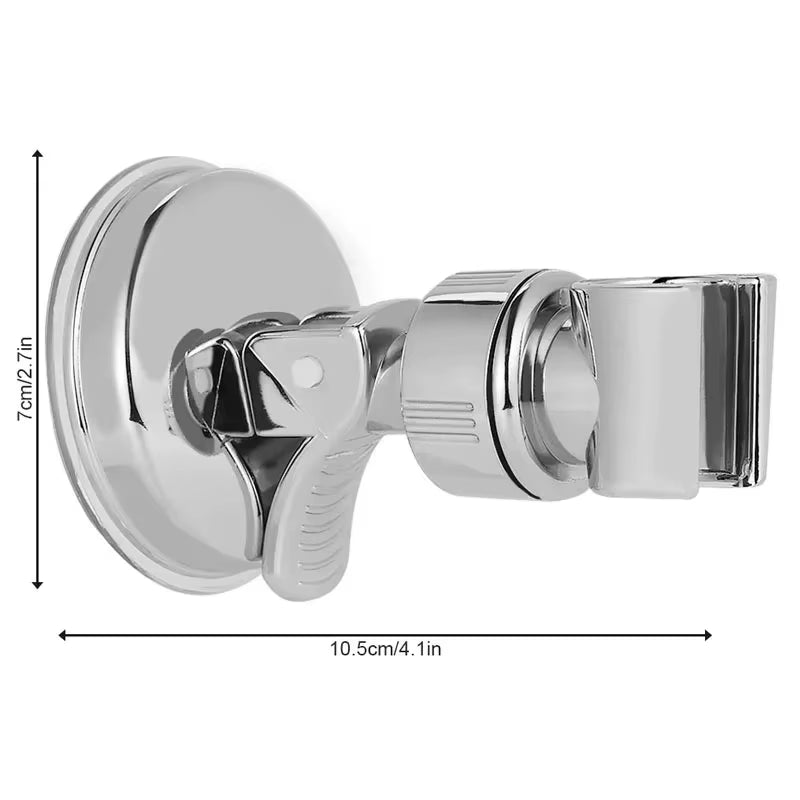 Strong Suction Cup Adjustable Shower Head Bracket - Nail-Free Bathroom Mount