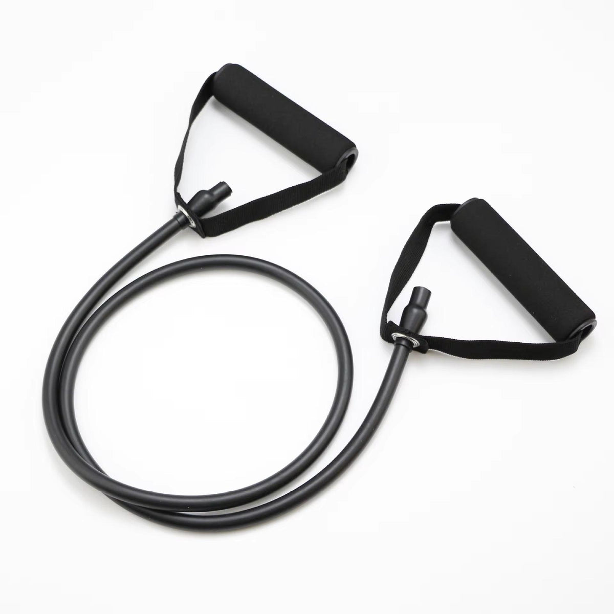 HomesshopUK black resistance pull rope bands with foam handles for yoga and home gym workouts