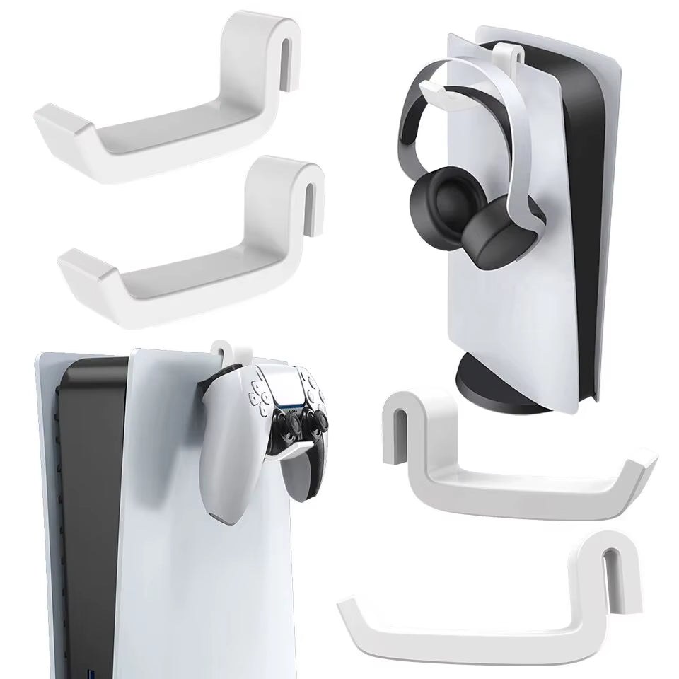 P512 Wall-Mounted Headphone Hanger - Gaming Headset Stand for PS5 & Console Accessories
