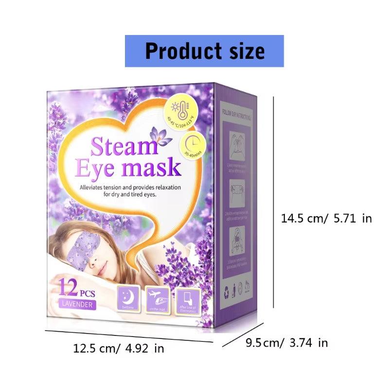 Relax and Rejuvenate: 12 Disposable Self-Heating Lavender Eye Masks for Daily Moisturizing and Sleep Comfort