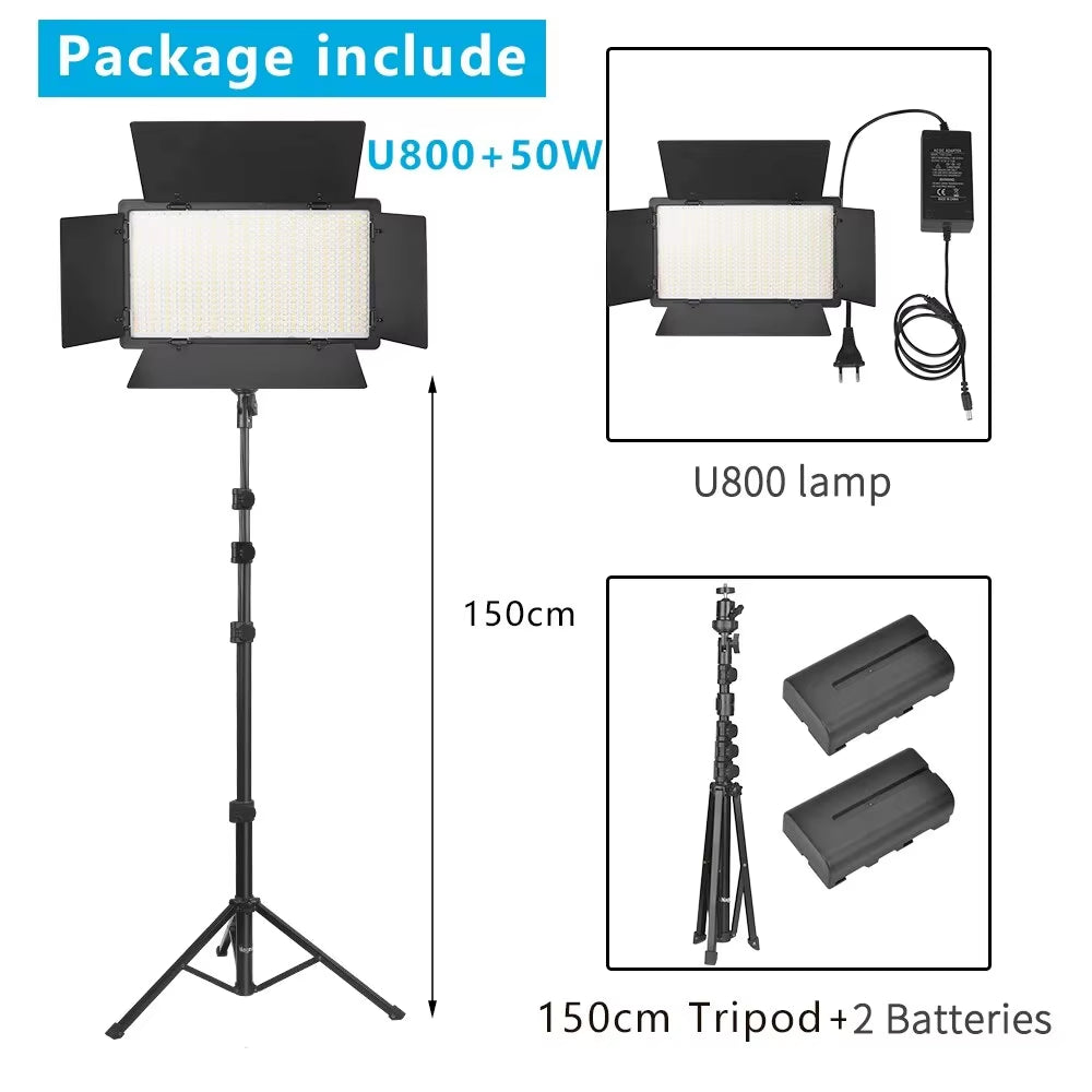 LED Photo Studio Light - Perfect Lighting for TikTok, YouTube, Gaming & Live Streaming - Portable Video Recording & Photography Lamp