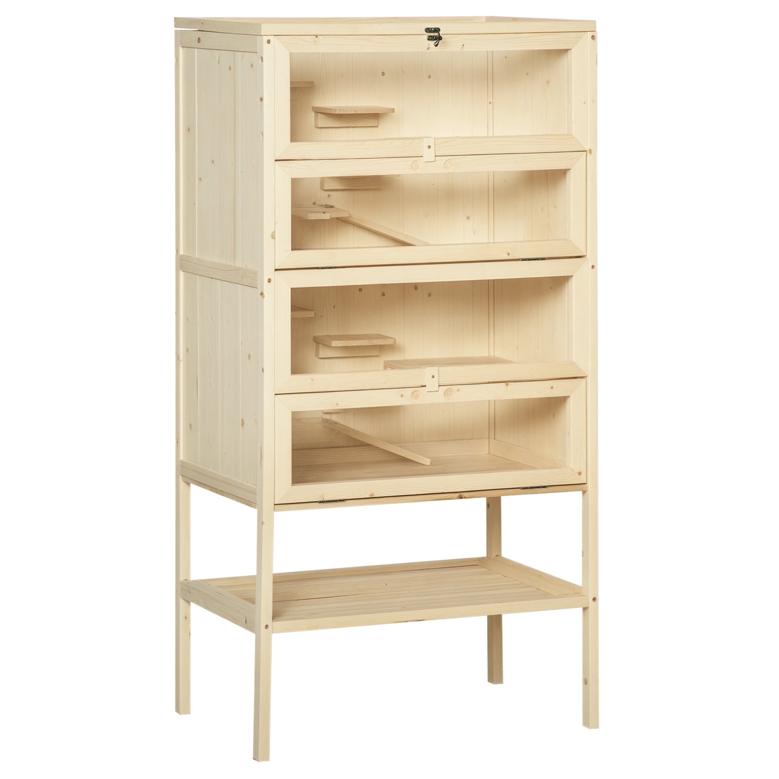 Wooden Hamster Cage Small Animals Pet Rodent Mouse Guinea Pig Play Exercise