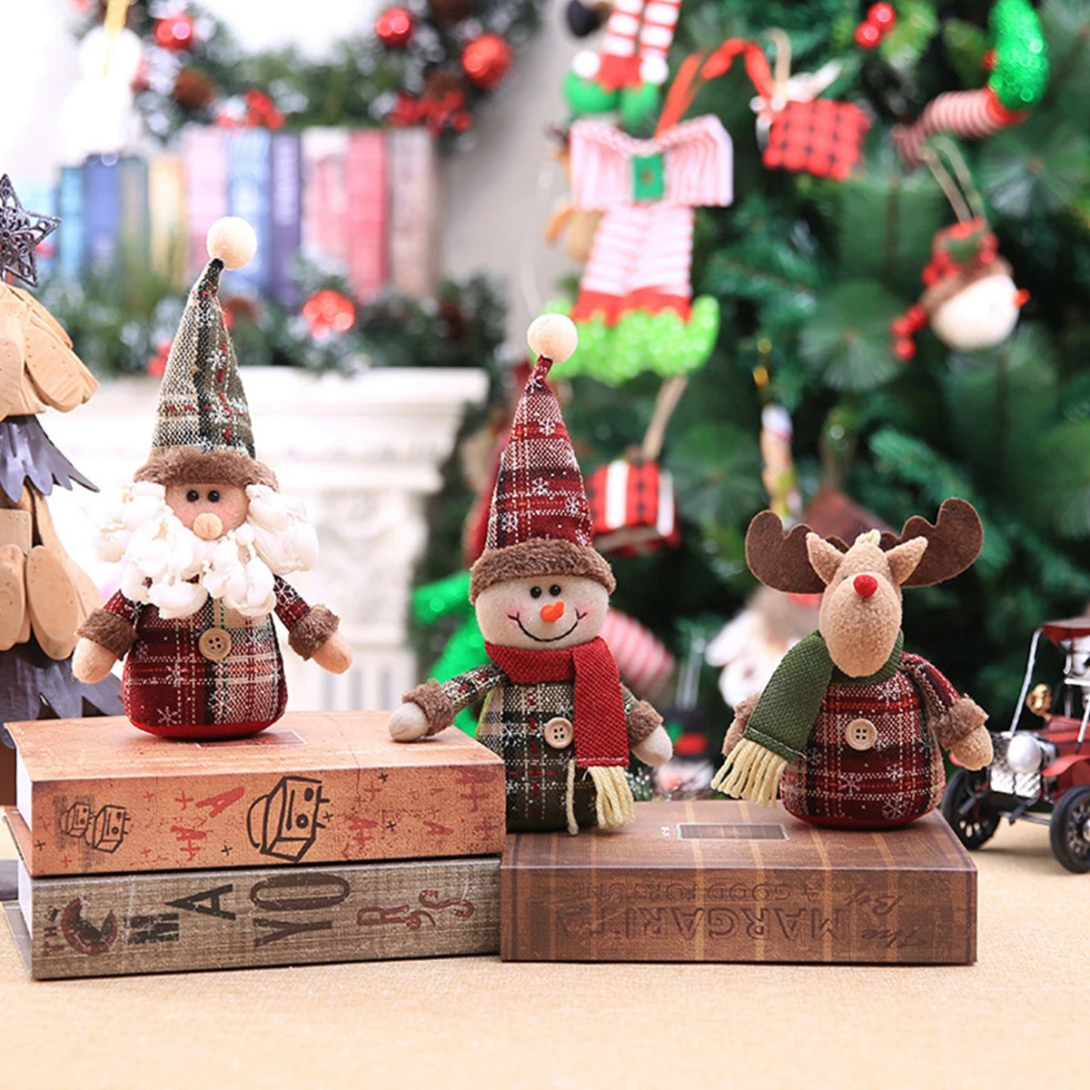 Festive Santa Claus Doll - Charming Christmas Table Decor & Elk Ornament for 2025 Holiday Celebrations - Perfect Navidad Gift for a Joyful New Year 2026!