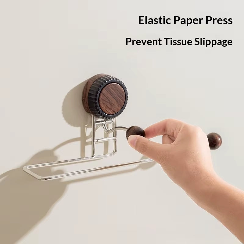 Premium Stainless Steel Wall-Mounted Towel Holder - Non-Piercing Vertical Paper Dispenser for Kitchen & Bathroom