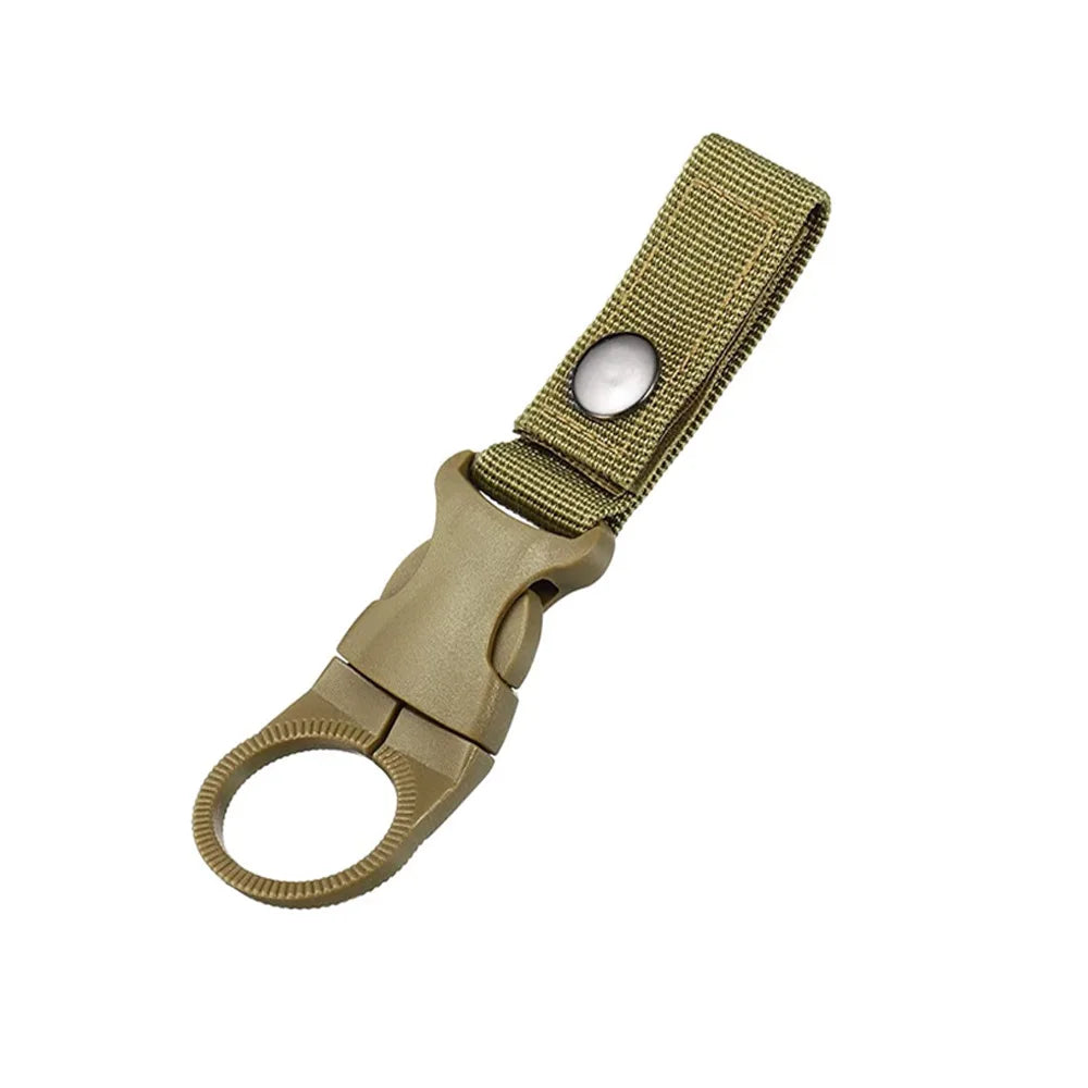 Quickdraw Carabiner Outdoor Hike Water Bottle Buckle Holder Tool Molle Attach Webbing Backpack Hanger Hook Camp Clip Hang Clasp
