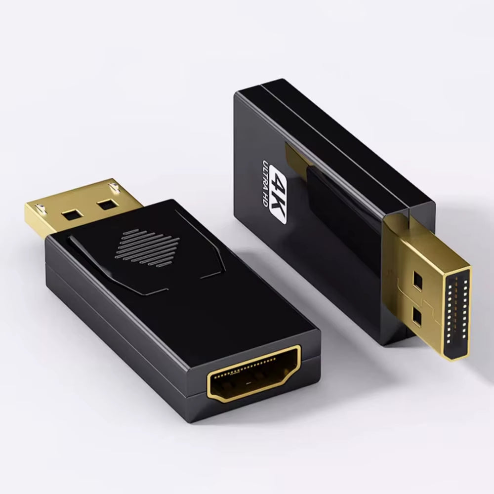 4K DisplayPort to HDMI Adapter - High-Quality DP to HDMI Converter for HDTV, PC & Laptop
