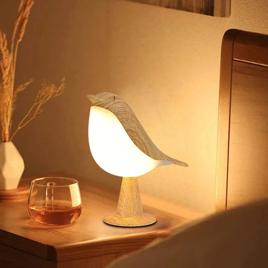 Dimmable LED Night Light - 3 Color Touch Switch Bird Lamp for Cozy Home Decor, Eye Protection & Durability