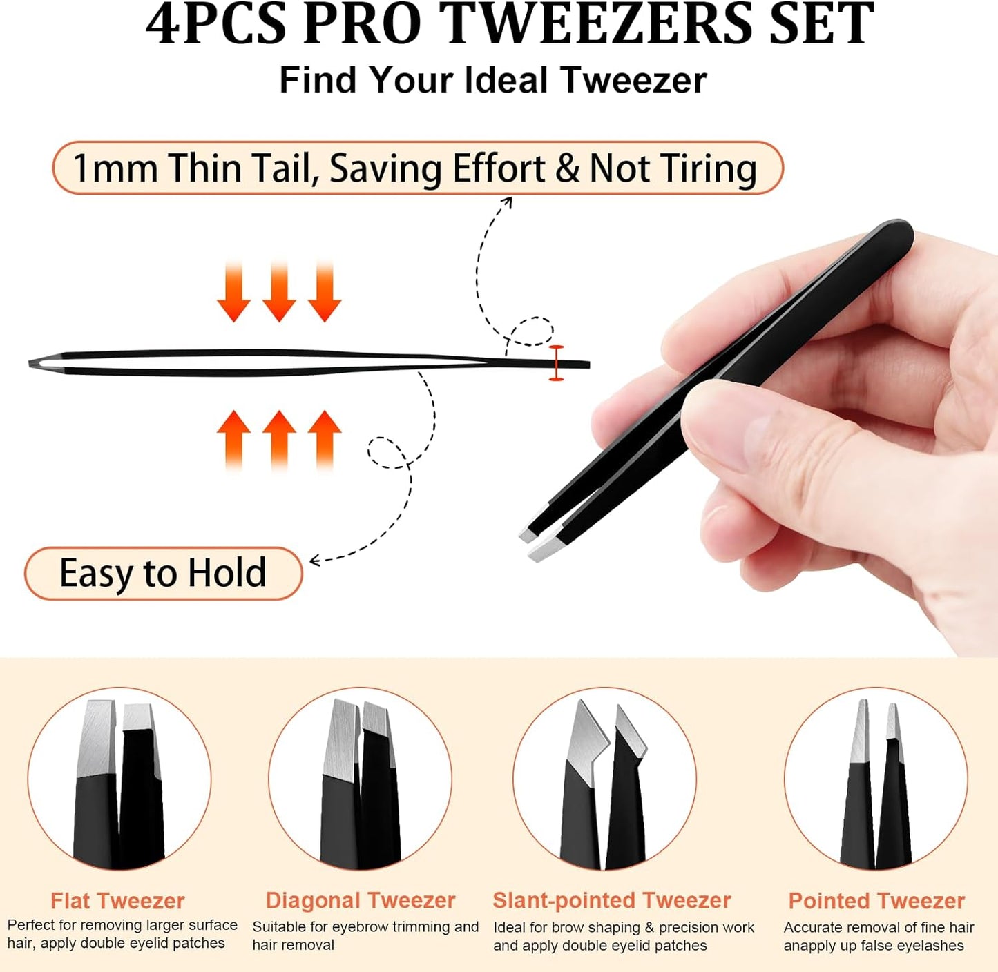 Elevate Your Grooming Routine with the 9-Piece Precision Tweezers and Nail Clippers Set - Stylish Stainless Steel Tools for Effortless Beauty, Complete with Elegant Leather Case