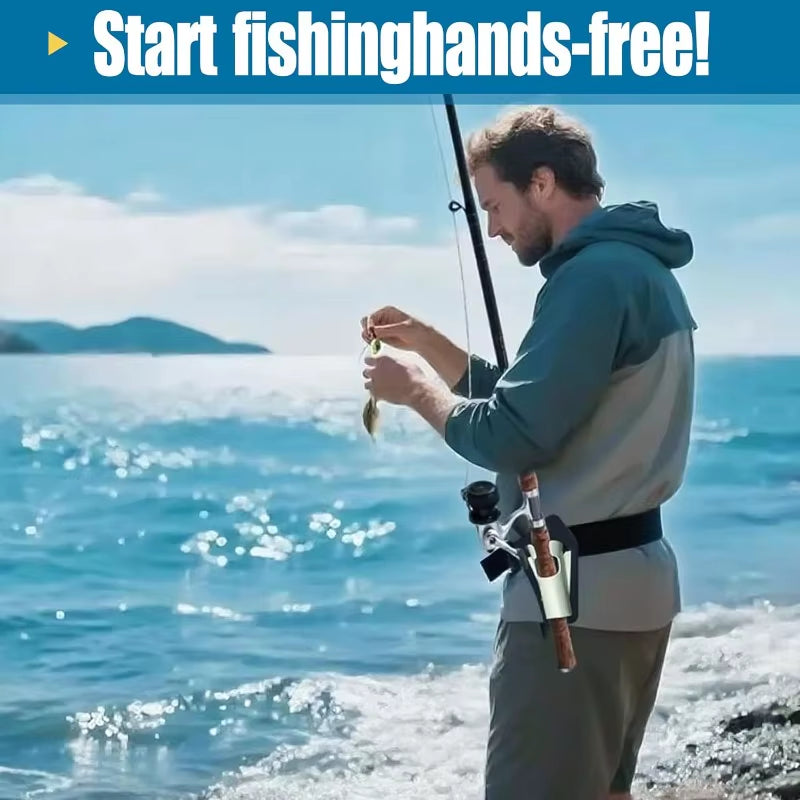 1PC Outdoor Fishing Rod Waist Holster Hands-Free Slide-In Design Durable Quick Access Compartments Fly Bank Fishing