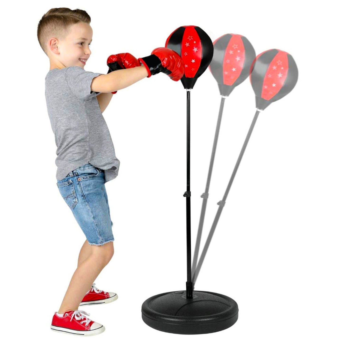 Exciting Free Standing Junior Boxing Punch Ball Set for Kids - Includes Gloves!