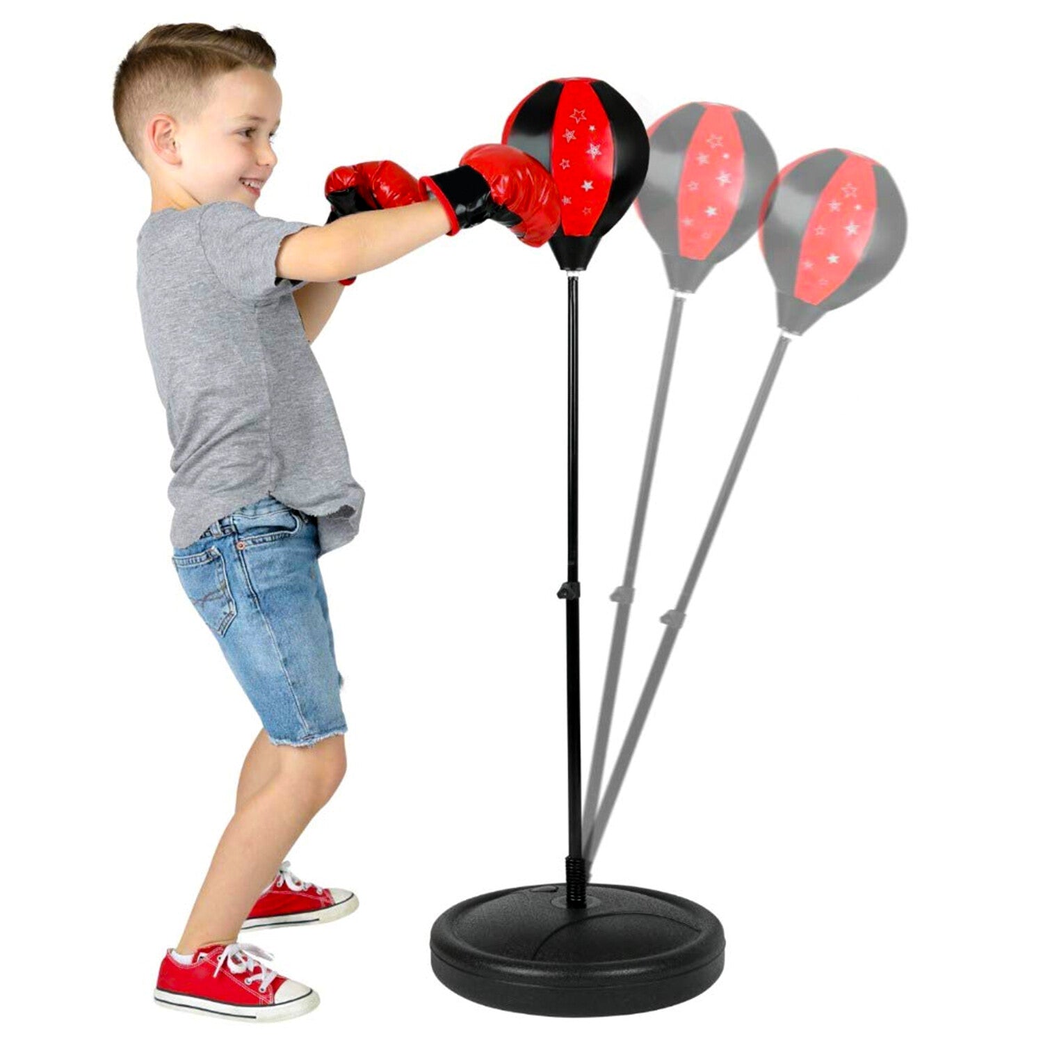 Exciting Free Standing Junior Boxing Punch Ball Set for Kids - Includes Gloves!