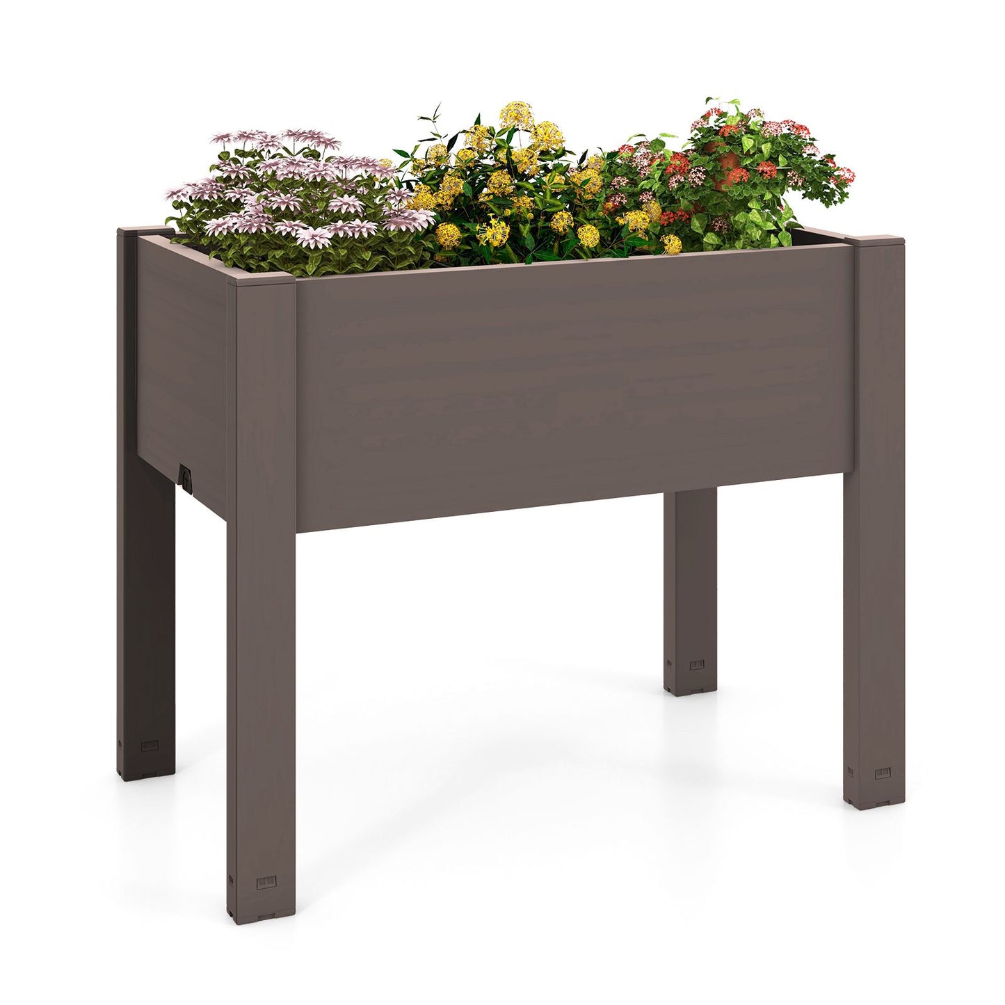 53L Elevated Garden Bed with Water Level Indicator and Drainage Feature