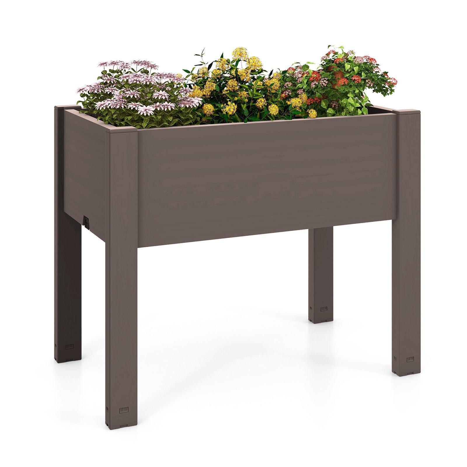 53L Elevated Garden Bed with Water Level Indicator and Drainage Feature
