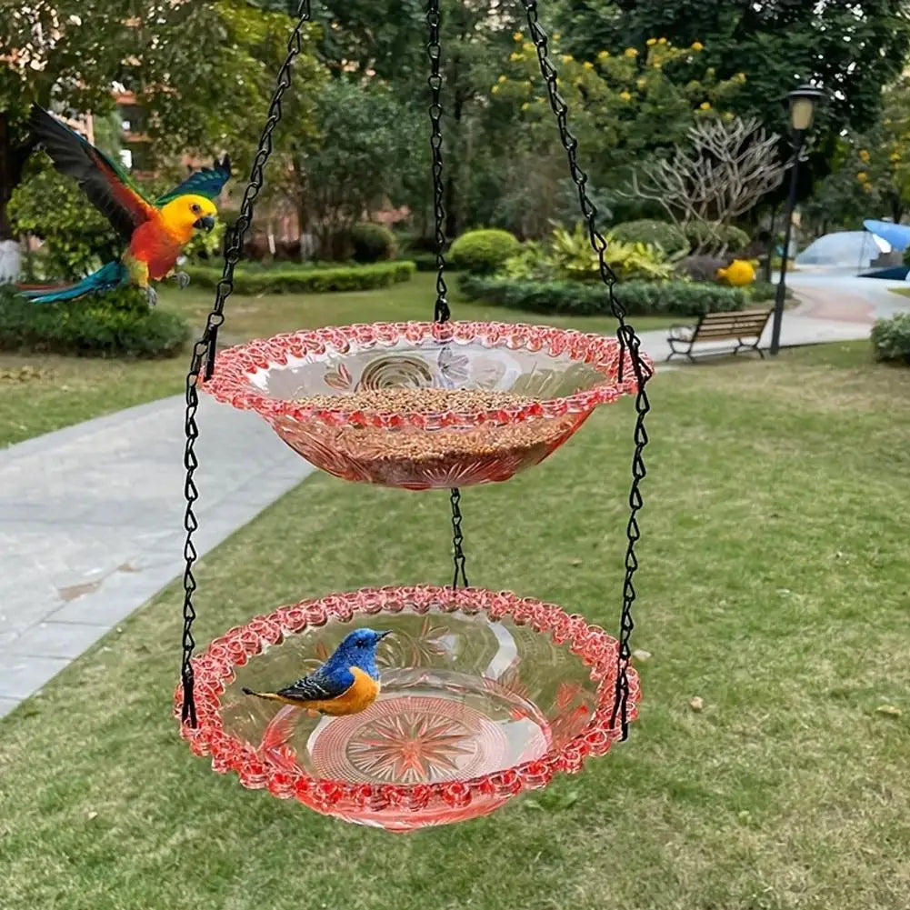 Hanging Bird Feeder Birdbath for Outdoor Garden Yard Farm Supplies Hummingbird Bird Bath Feeder Supplies Backyard Decor Birdbath