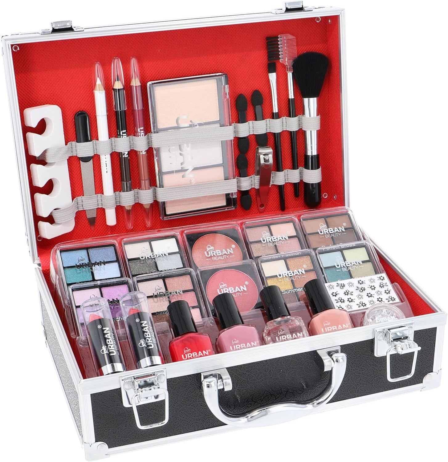 Urban Beauty Divine Vegan French Manicure Makeup Collection – 76-Piece Ultimate Vanity Set
