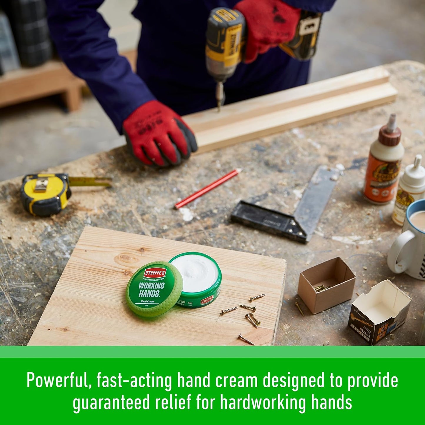 Working Hands Hand Cream, 96g - Intensive Moisturizer for Severely Dry and Cracked Skin, Enhances Hydration, Forms Protective Barrier, and Prevents Moisture Loss