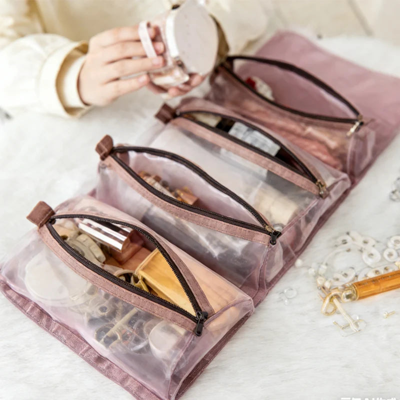Versatile 4-in-1 Dustproof Storage Bag for Home and Travel - Perfect for Makeup, Toiletries, and More!
