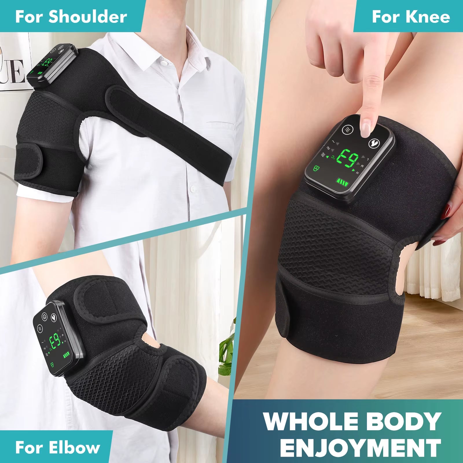 Ultimate Knee Heating Massager - Soothing Hot Compress & Vibration Therapy for Joint Relief, Elbow & Shoulder Support, Perfect for Arthritis Pain Relief