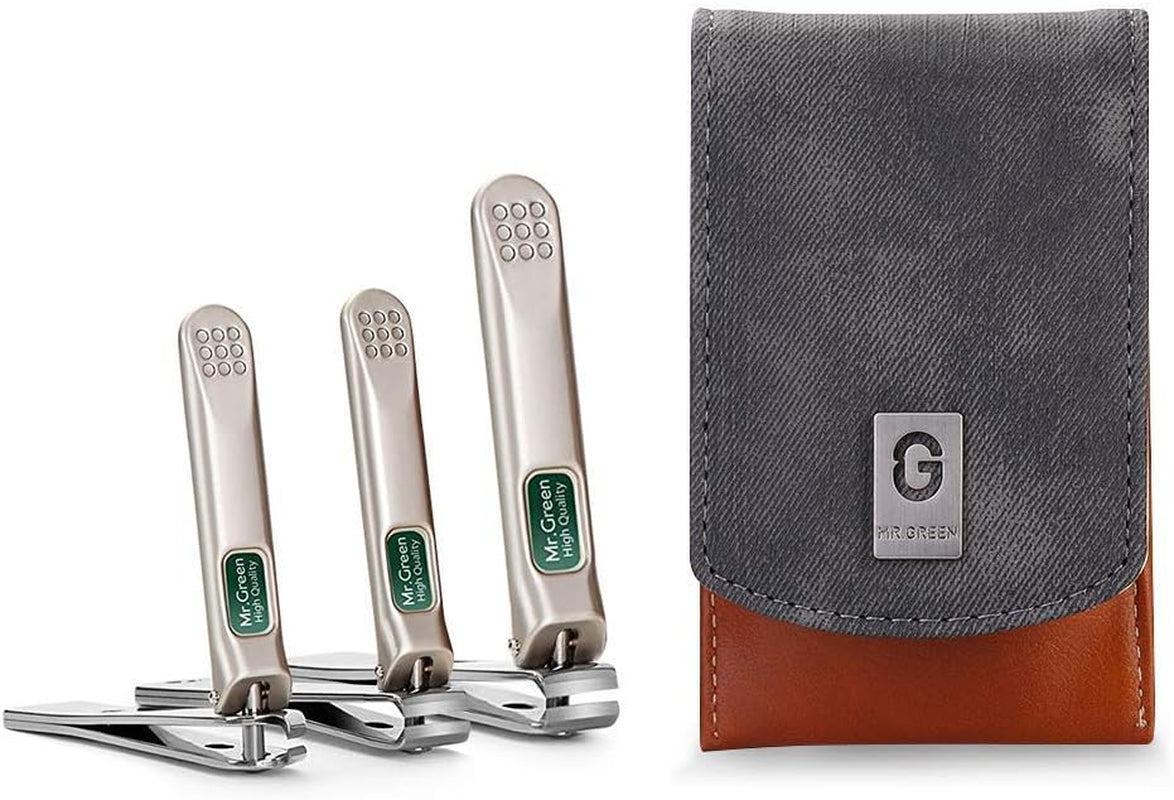 Premium Stainless Steel Nail Clippers Set - 3-Piece Manicure and Pedicure Kit for Men and Women