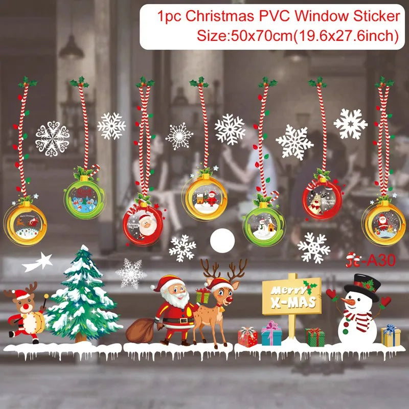 Festive Christmas Window Stickers - Merry Christmas Decor the Perfect Xmas and Holiday Gifts!